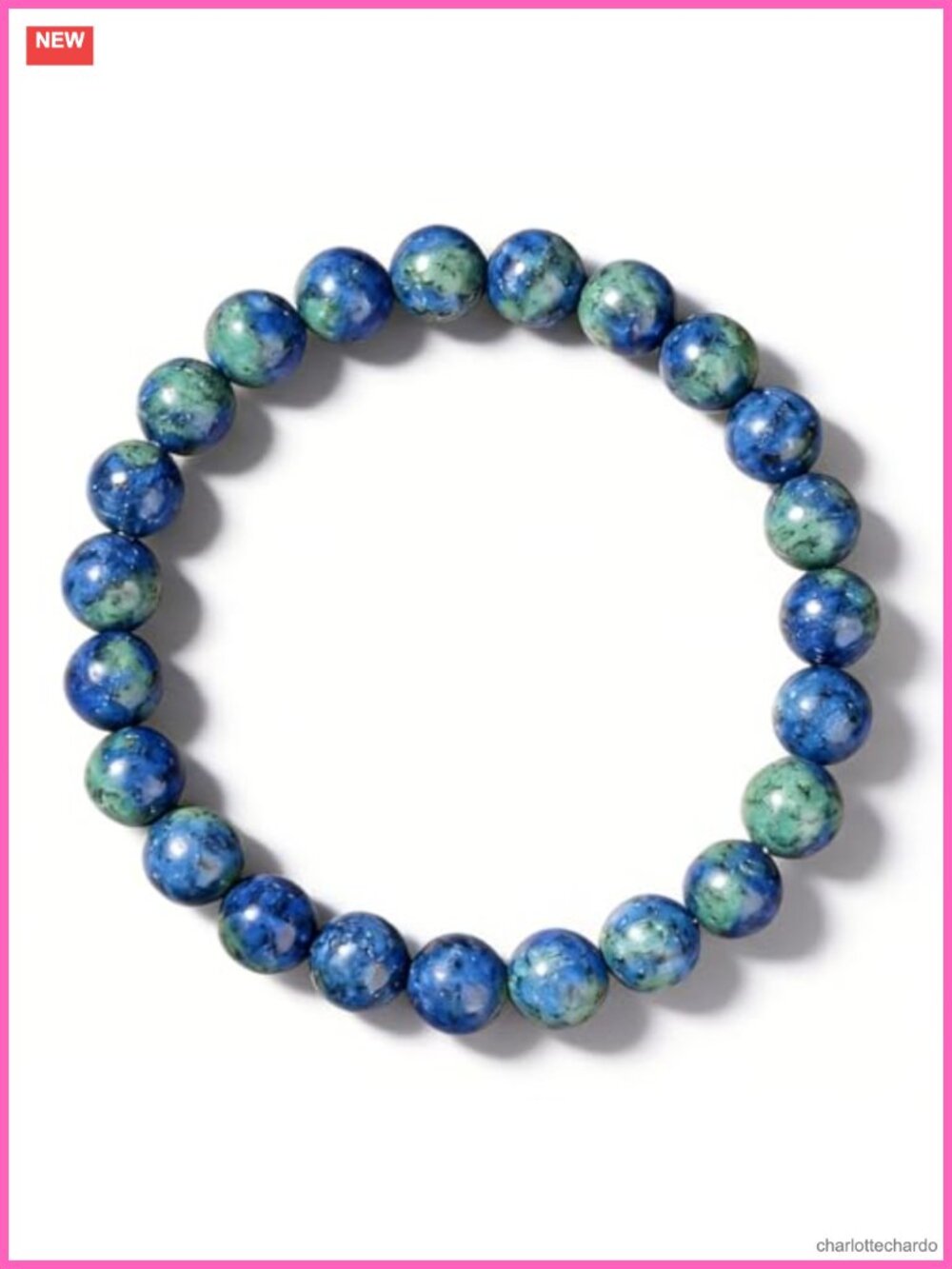 Natural Gemstone Stretch Bracelet 8mm Bead Elastic Handmade Yoga Chakra